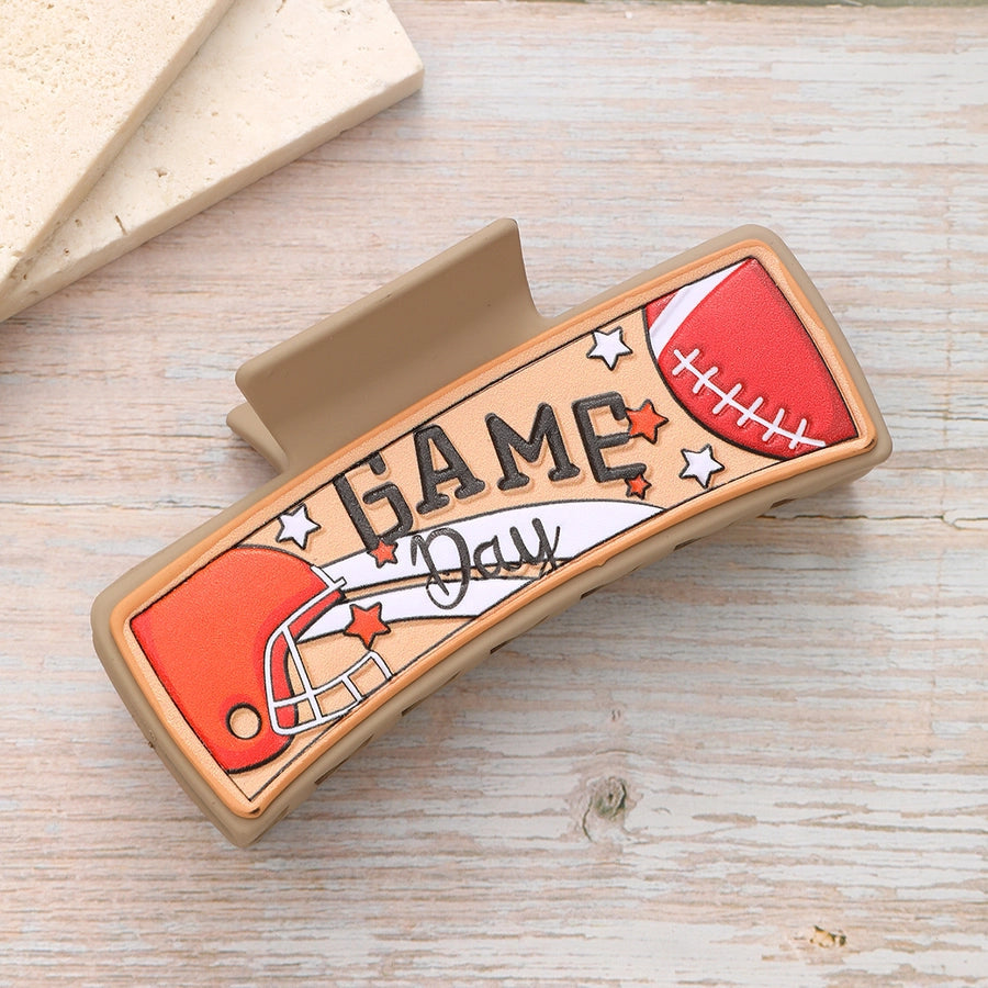 Women's Casual Preppy Style Simple Style Letter Rugby Pu Leather Hair Claws