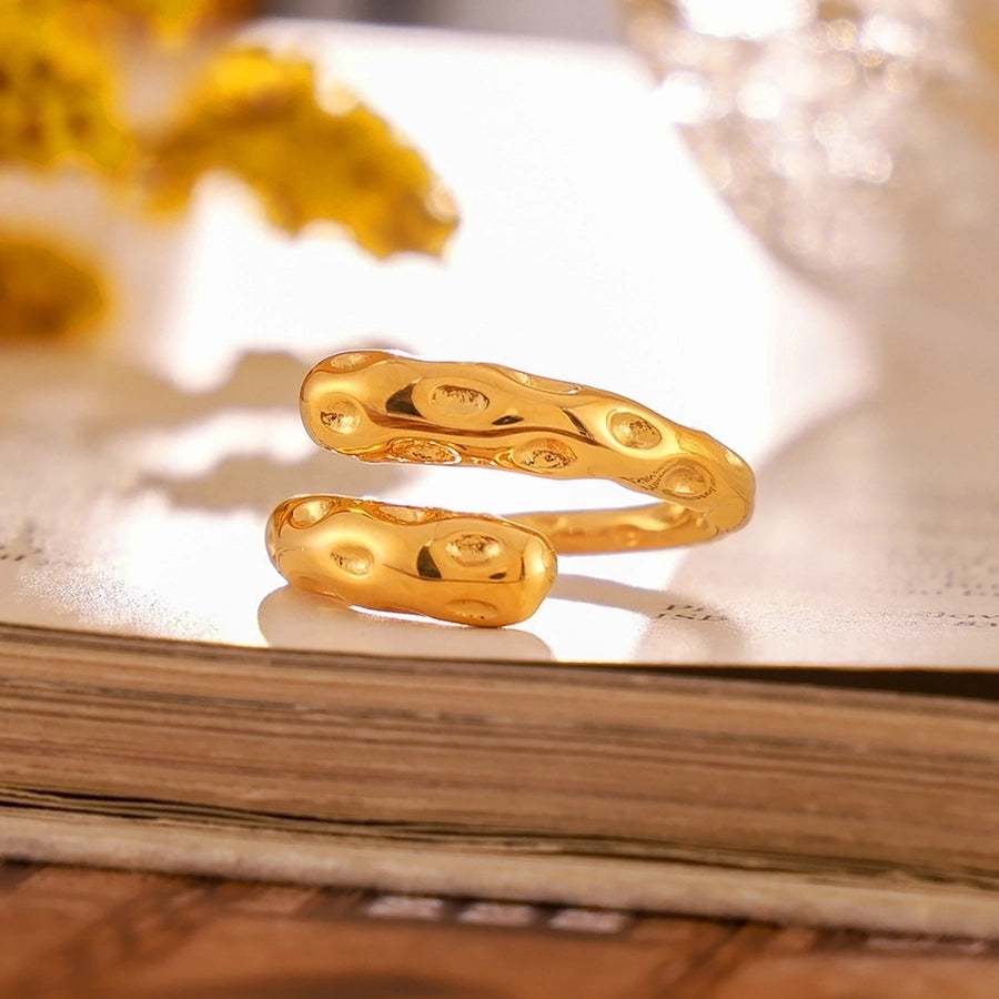 Jewelry Casual Elegant Modern Style Geometric 304 Stainless Steel 18K Gold Plated Plating Rings