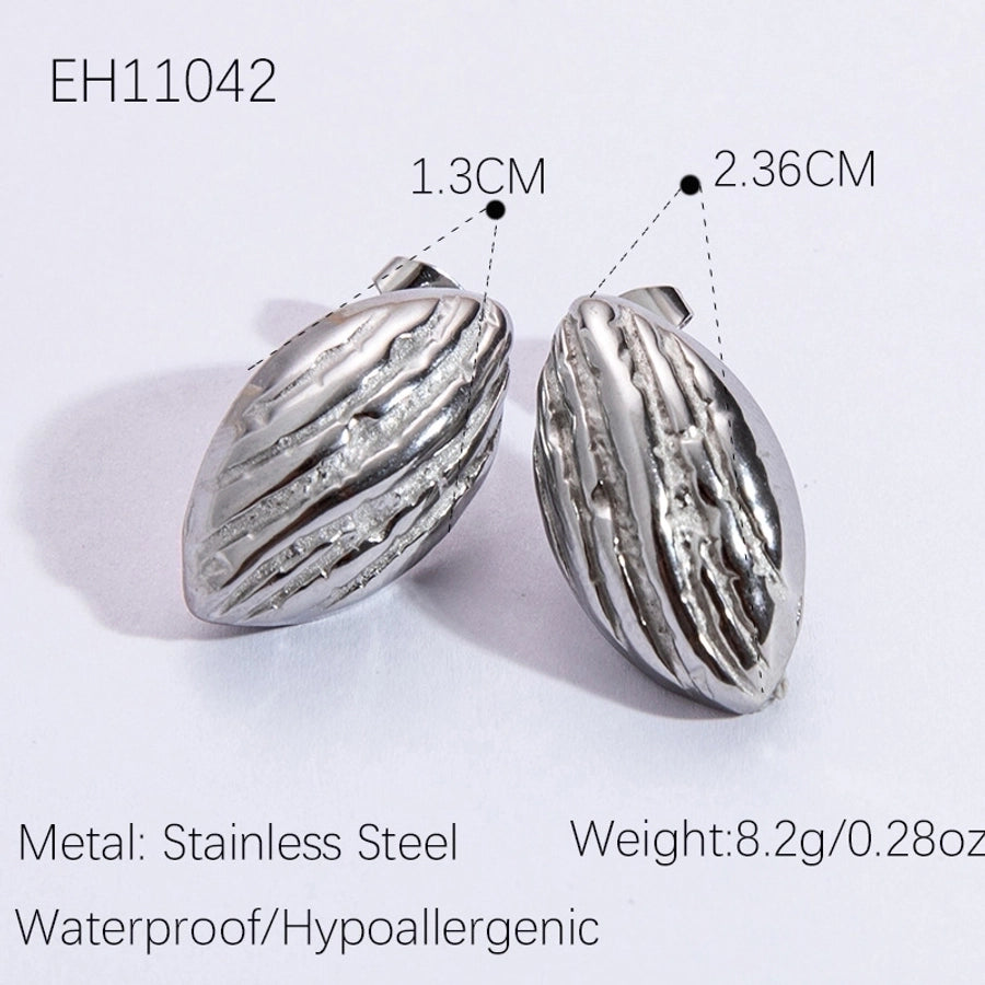 1 Pair Vintage Style Classic Style Geometric Heart Shape Plating 304 Stainless Steel Ear Studs