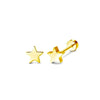 1 Piece Casual Formal Simple Style Star 316 Stainless Steel  Zircon 14K Gold Plated Ear Studs