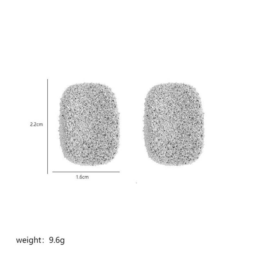 1 Pair Casual Elegant Sexy Geometric Square Copper K Gold Plated Ear Studs