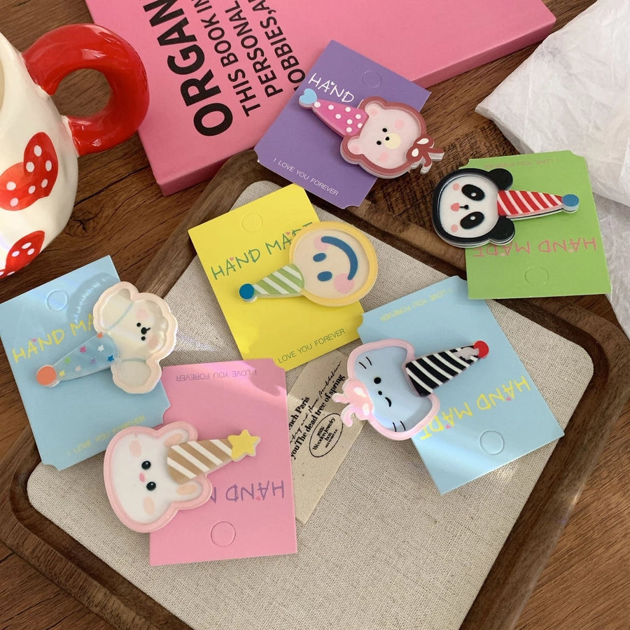 Women's Simple Style Classic Style Color Block Arylic Patchwork Hair Clip