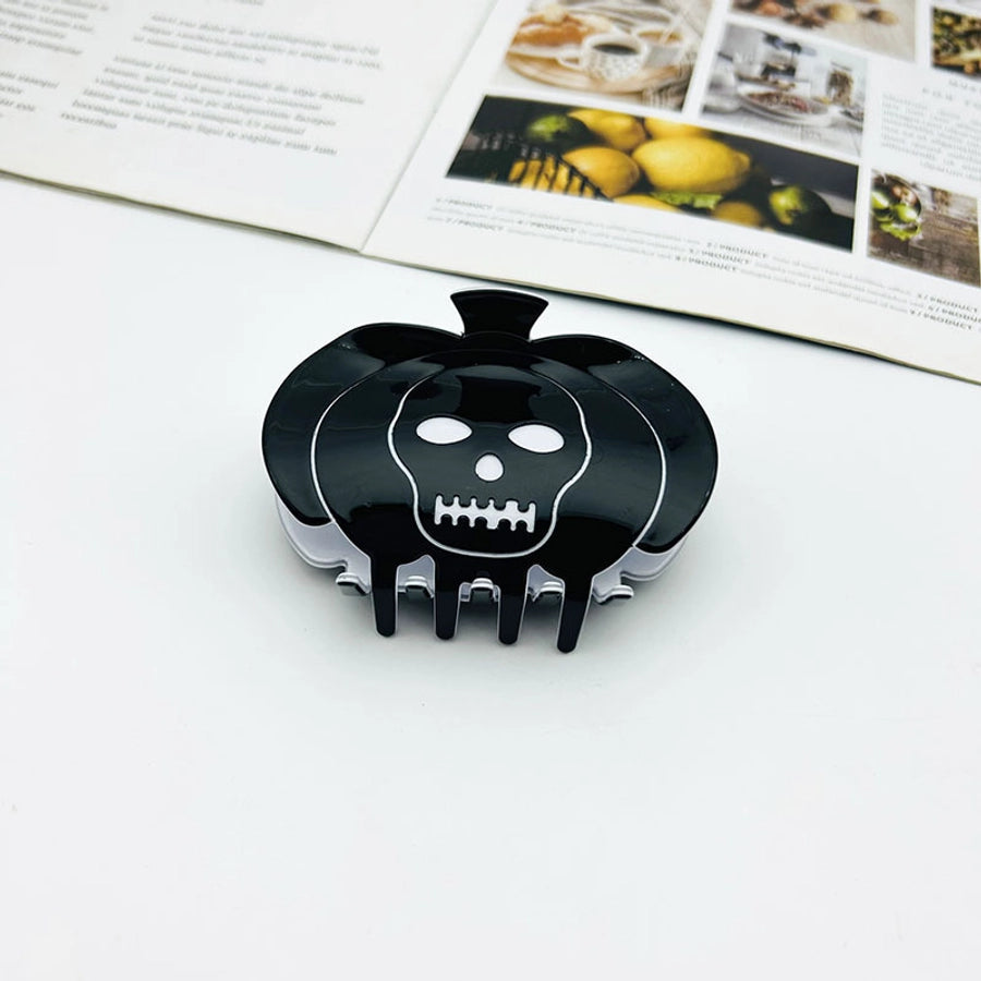 Halloween Original Design Women's Skull Arylic Carving Hair Clip Hair Claws