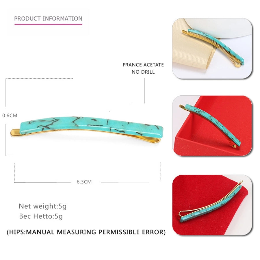 japanese style colorful acetic acid sheets hair clip 1 piece