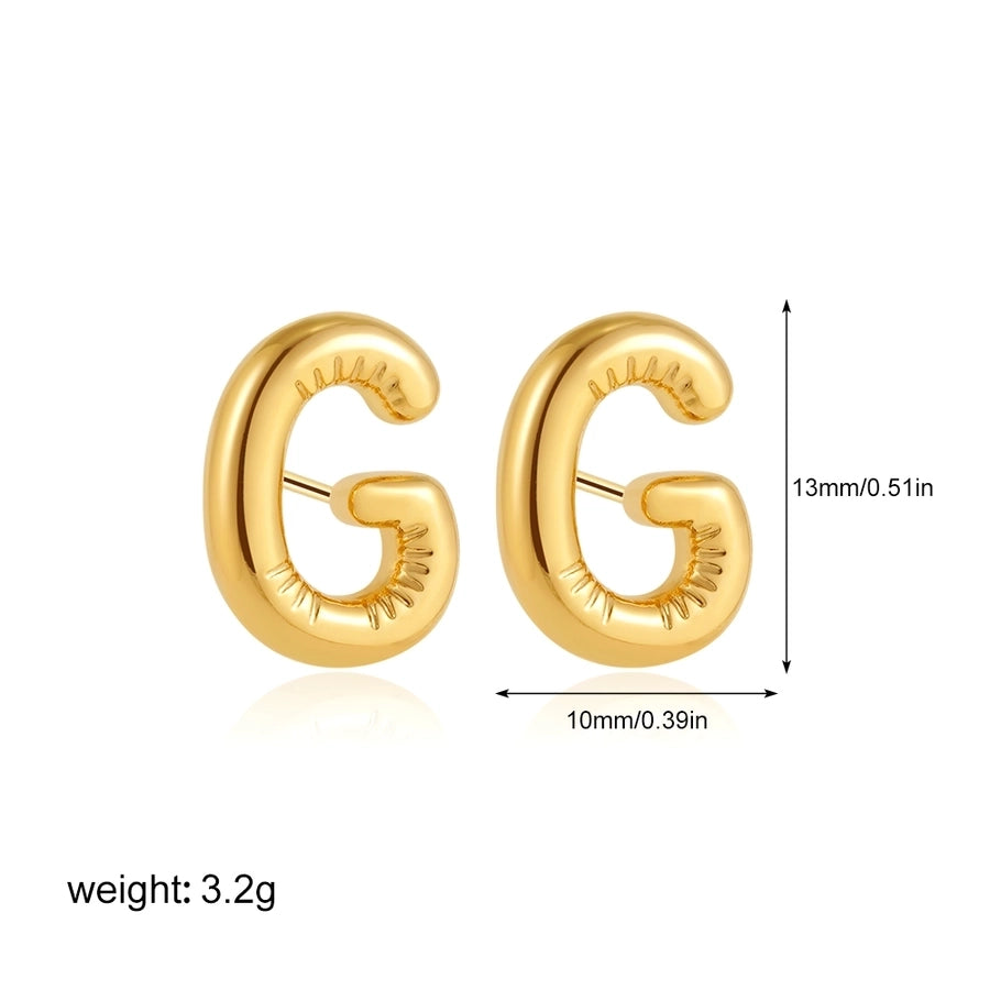 1 Pair Classic Style Letter 304 Stainless Steel Ear Studs