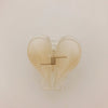 Women's Sweet Heart Shape Plastic Stoving Varnish Hair Claws