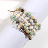 Vacation Geometric natural stone Glass Stone Beaded Chain Bracelets In Bulk