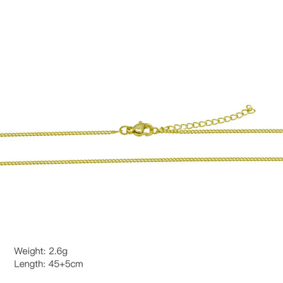 Copper 18K Gold Plated Solid Color Necklace