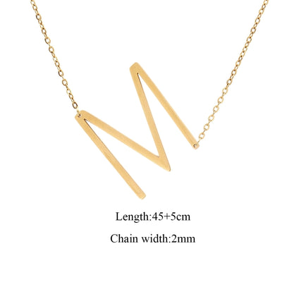 Jewelry Elegant Simple Style Classic Style Letter 201 Stainless Steel 304 Stainless Steel Pendant Necklace