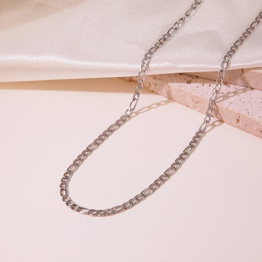 Jewelry Simple Style Classic Style Streetwear Geometric 304 Stainless Steel 18K Gold Plated Bracelets Necklace