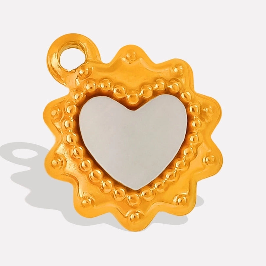 Jewelry Vintage Style Classic Style Heart Shape 304 Stainless Steel Shell Abalone Shell 18K Gold Plated Irregular Plating Pendant Necklace