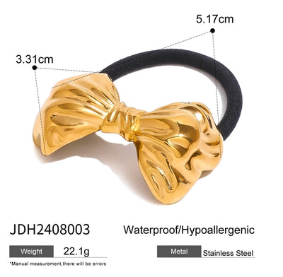 Women's Simple Style Classic Style Bow Knot 304 Stainless Steel Hair Tie