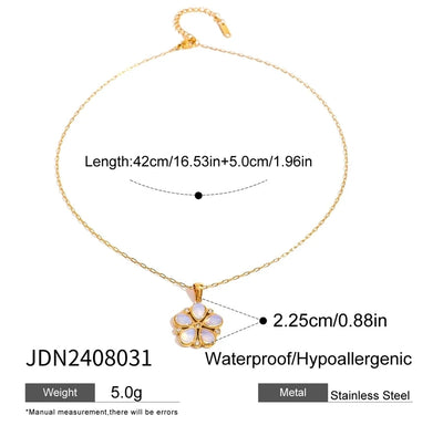 Jewelry Simple Style Classic Style Flower 304 Stainless Steel Jewelry Set