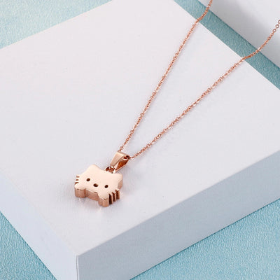Jewelry Elegant Simple Style Streetwear Cat 304 Stainless Steel 18K Gold Plated Pendant Necklace