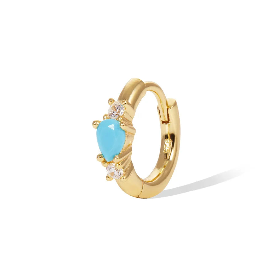 1 Piece 1 Pair 925 Sterling Silver Solid Color 18K Gold Plated White Gold Plated Hoop Earrings