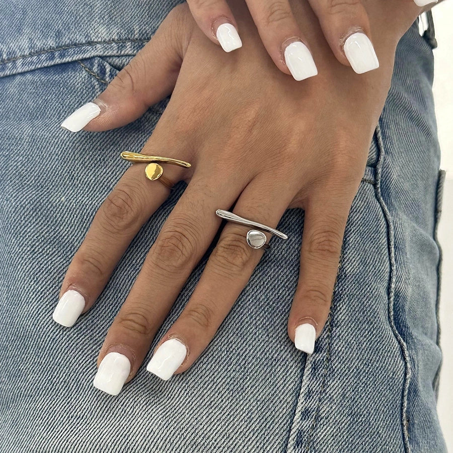 Jewelry Simple Style Classic Style Geometric 304 Stainless Steel Open Rings