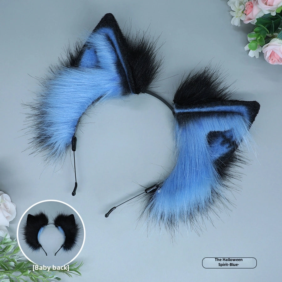 Halloween Props Spot Holy Beast Spirit Hair Accessories Japanese cosplay Accessories Simulation Beast Ear Plush Headwear
