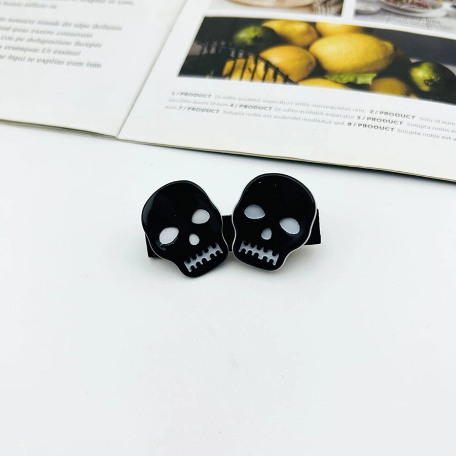 Halloween Original Design Women's Skull Arylic Carving Hair Clip Hair Claws