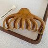 retro solid color hollow out hair claws