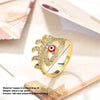 Copper Plating 18K Color Retention Zircon Dripping Oval Eye Opening Ring