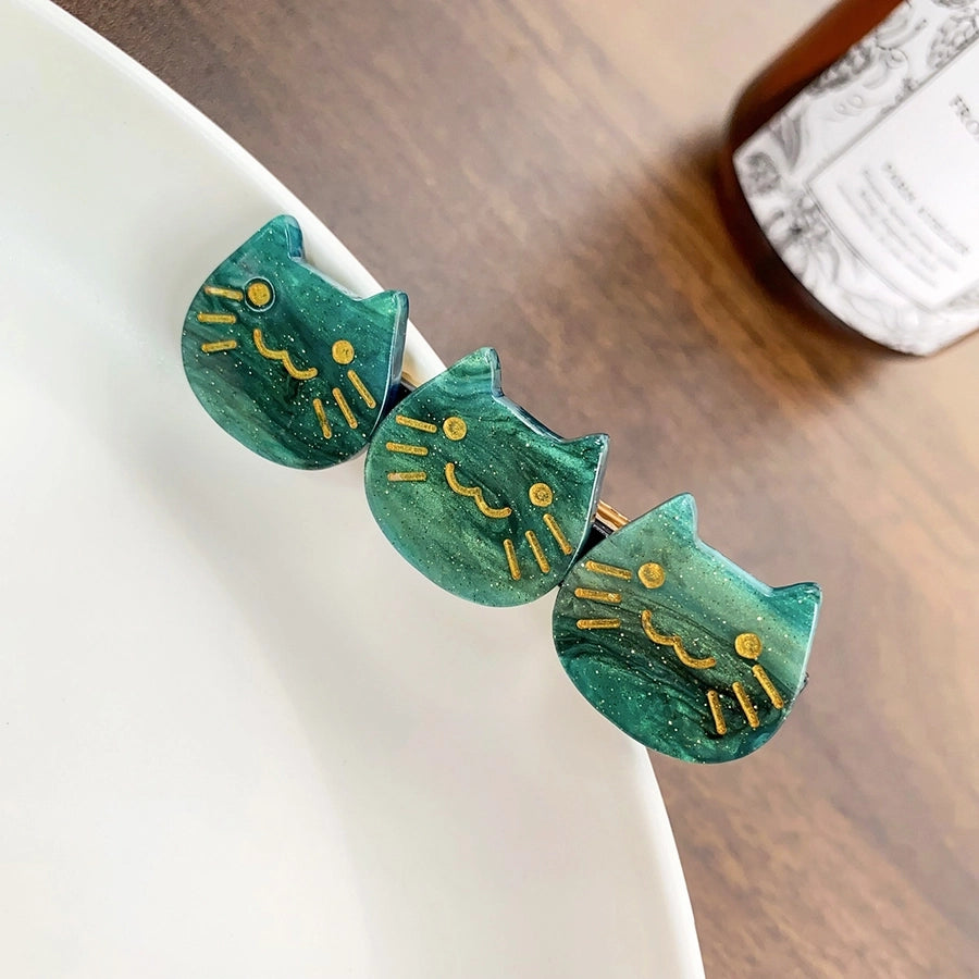Women's Cute Cat Acetic acid sheets Hair Clip