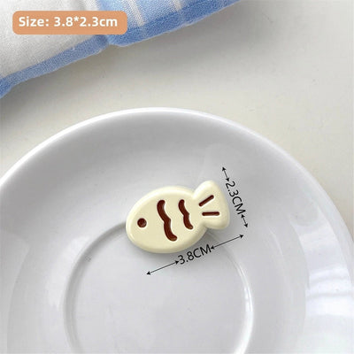 Candy Color Snapper Burned Hair Clip  Sweet Girl's Heart Cute Fish Bangs Clip Student  Hairpin Hair Accessories