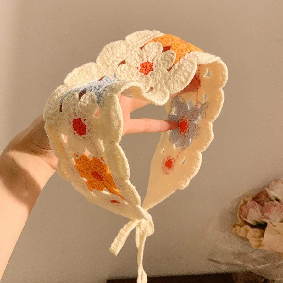 Women's Pastoral Flower Cotton Polyester Flowers Hollow Out Hair Band