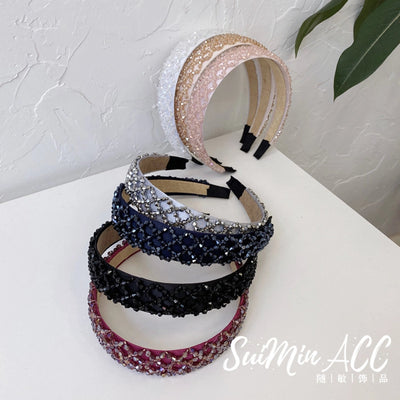 women's retro u shape plaid rhinestone