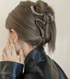 fashion flower metal plating artificial rhinestones hair claws 1 piece