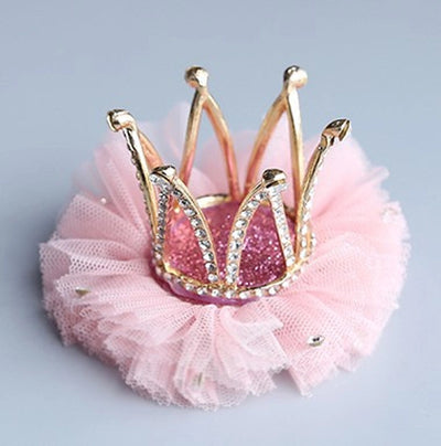 fashion crown gauze epoxy inlay rhinestones hair clip hair band 1 piece