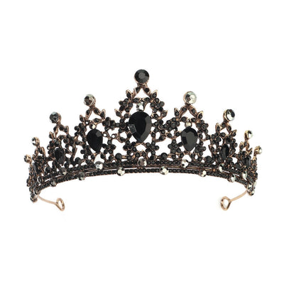 baroque  prom crown rhinestone pearl headband
