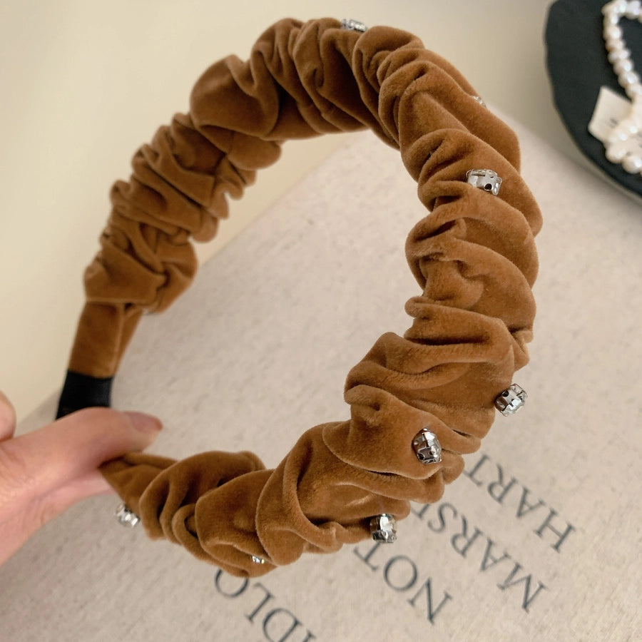 Women's Elegant Simple Style Solid Color Geometric Cloth Hair Band