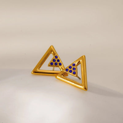 1 Pair Elegant Simple Style Geometric 304 Stainless Steel Zircon Ear Studs