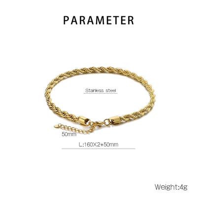 Jewelry Simple Style Geometric 304 Stainless Steel 18K Gold Plated Bracelets Necklace