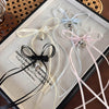Women's Princess Cute Sweet Heart Shape Bow Knot Cloth Hair Clip
