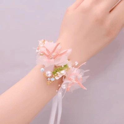 Children's Wreath Headwear Princess Super Fairy Strap Pearl Headband Wedding Flower Girl Headband Mori Headband Hair Accessories