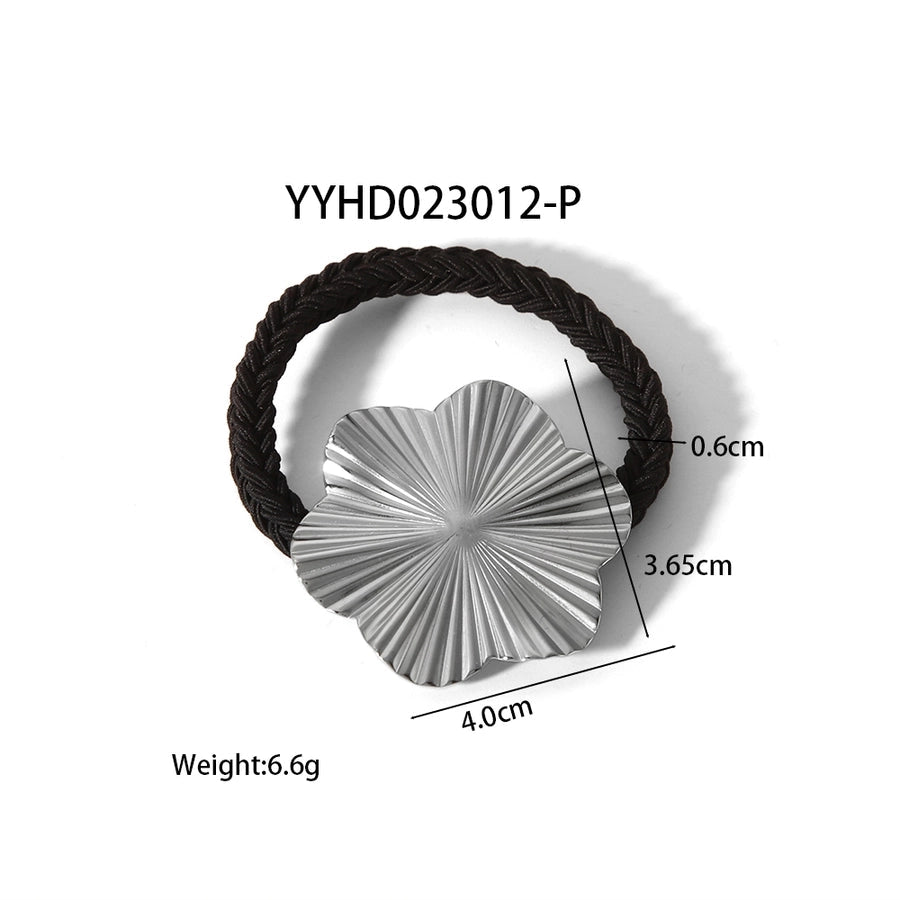 Women's IG Style Fairy Style Korean Style Petal 304 Stainless Steel Elastic Band Hair Tie