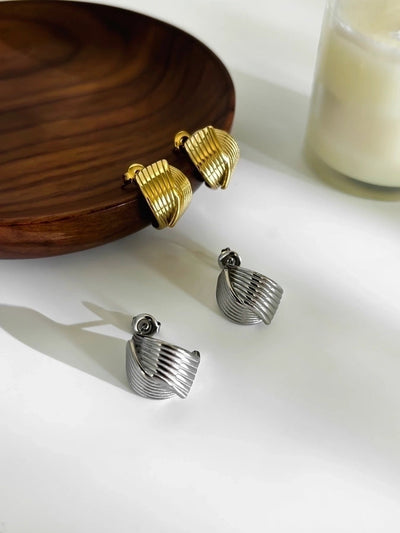 1 Pair Nordic Style Simple Style Commute Geometric Irregular 316L Stainless Steel  18K Gold Plated Earrings