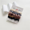 women's simple style ditsy floral solid color satin hair tie