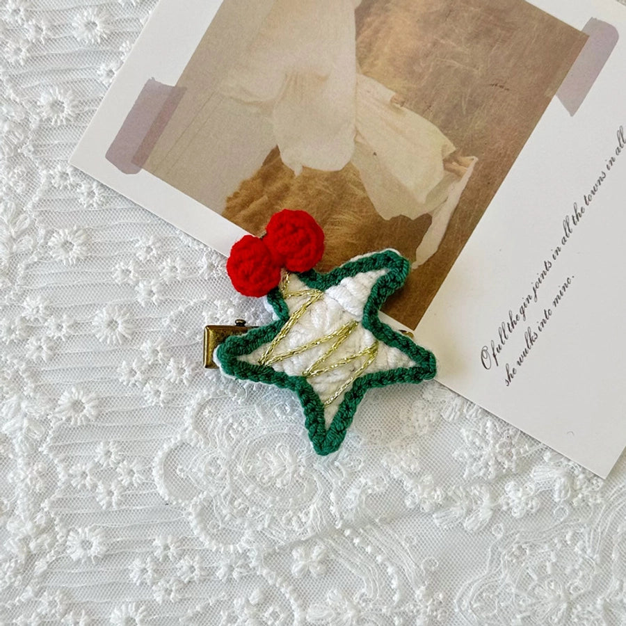 Christmas Cute Kid'S Christmas Tree Christmas Socks yarn Hair Clip