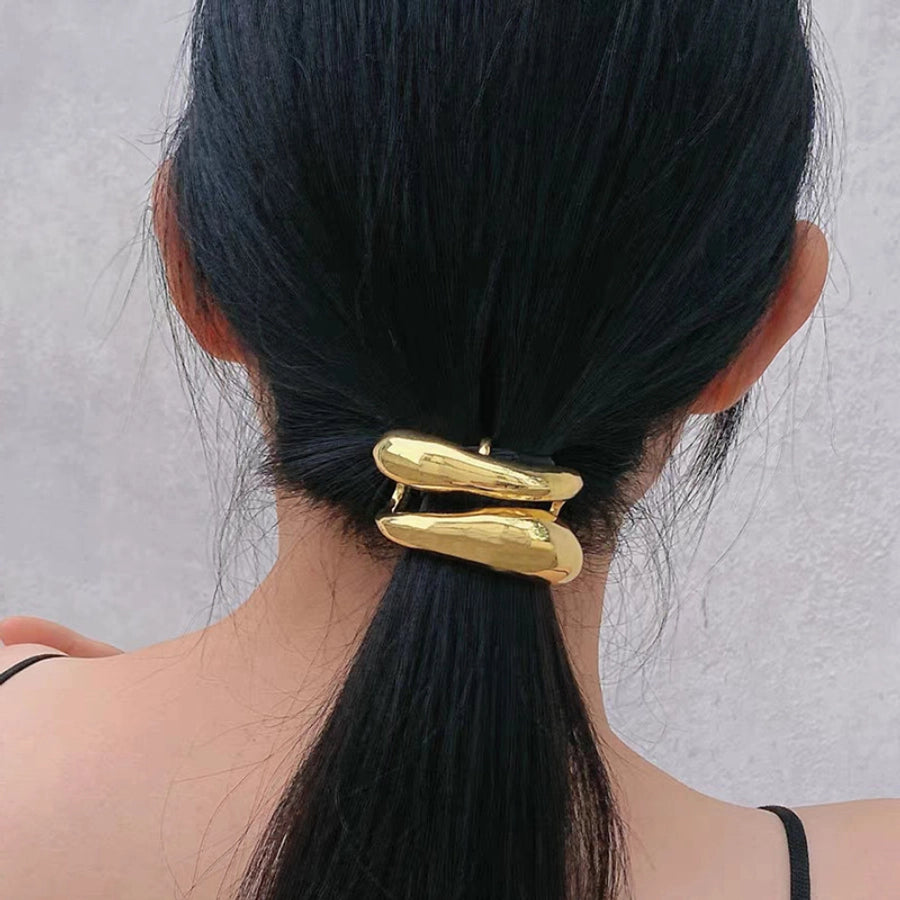 Women's Simple Style Classic Style Solid Color Alloy Polishing Hair Clip