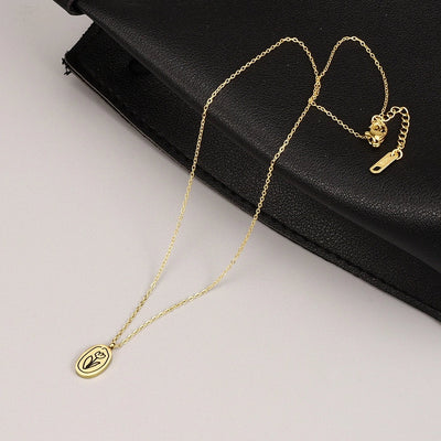 Jewelry Simple Style Flower 304 Stainless Steel Rhinestones 18K Gold Plated Plating Pendant Necklace