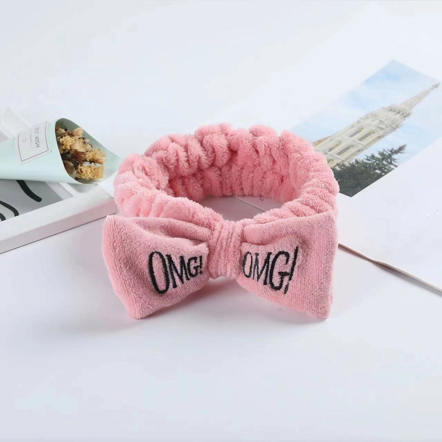 simple style bow knot cloth patchwork hair tie