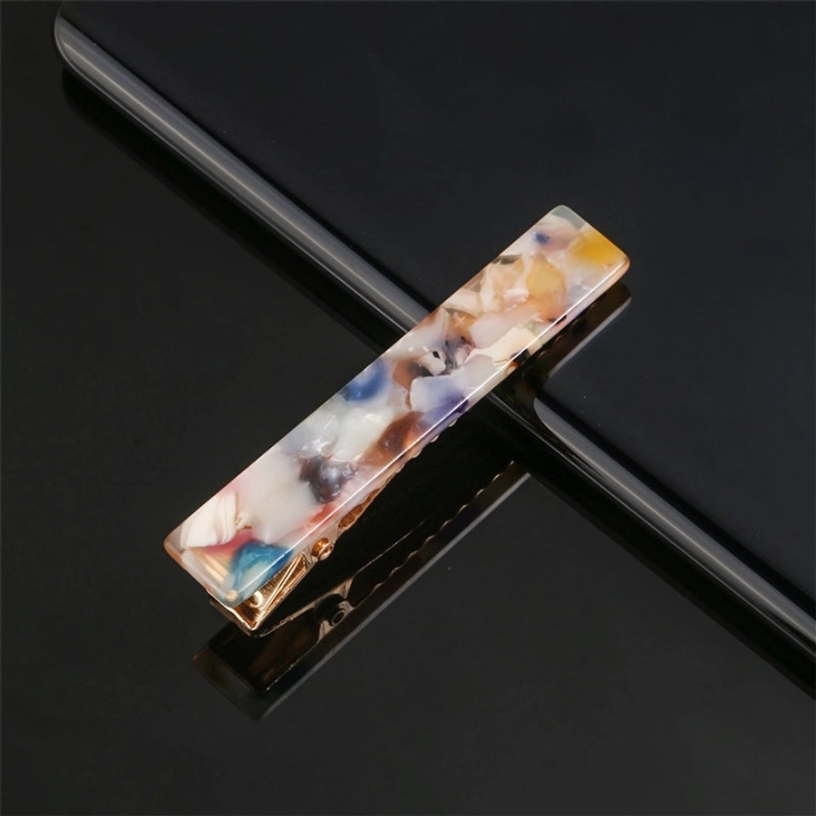 fashion marble acetic acid sheets metal hair clip 1 piece