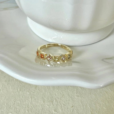 Copper Flower Butterfly Open Rings