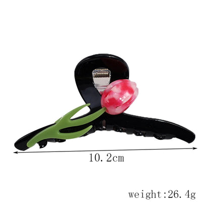 women's elegant sweet tulip plastic hair claws