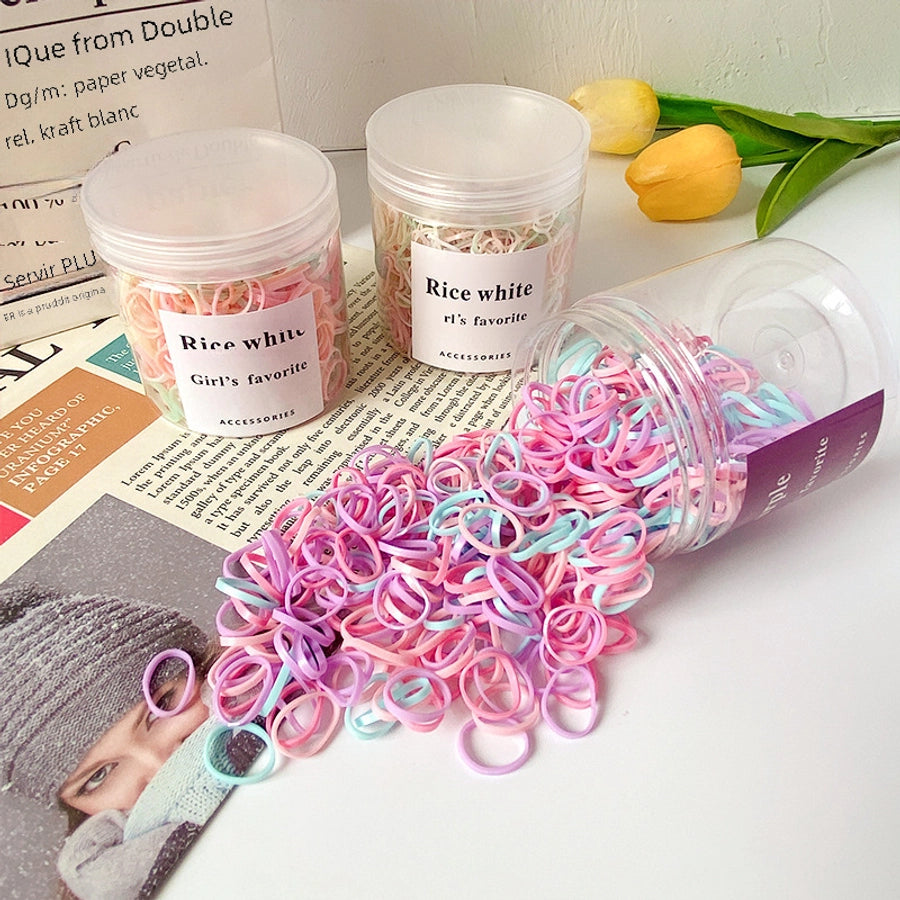 Children's hair accessories disposable rubber band Small color baby head rope does not hurt the hair high elastic girl tie head rubber band