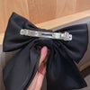fashion bow knot cloth inlay artificial gemstones hair clip 1 piece