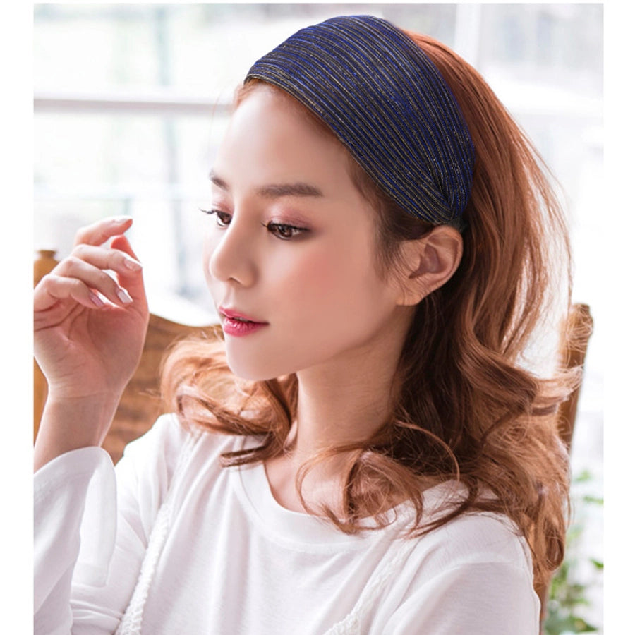 women's simple style stripe cloth resin lace hair band