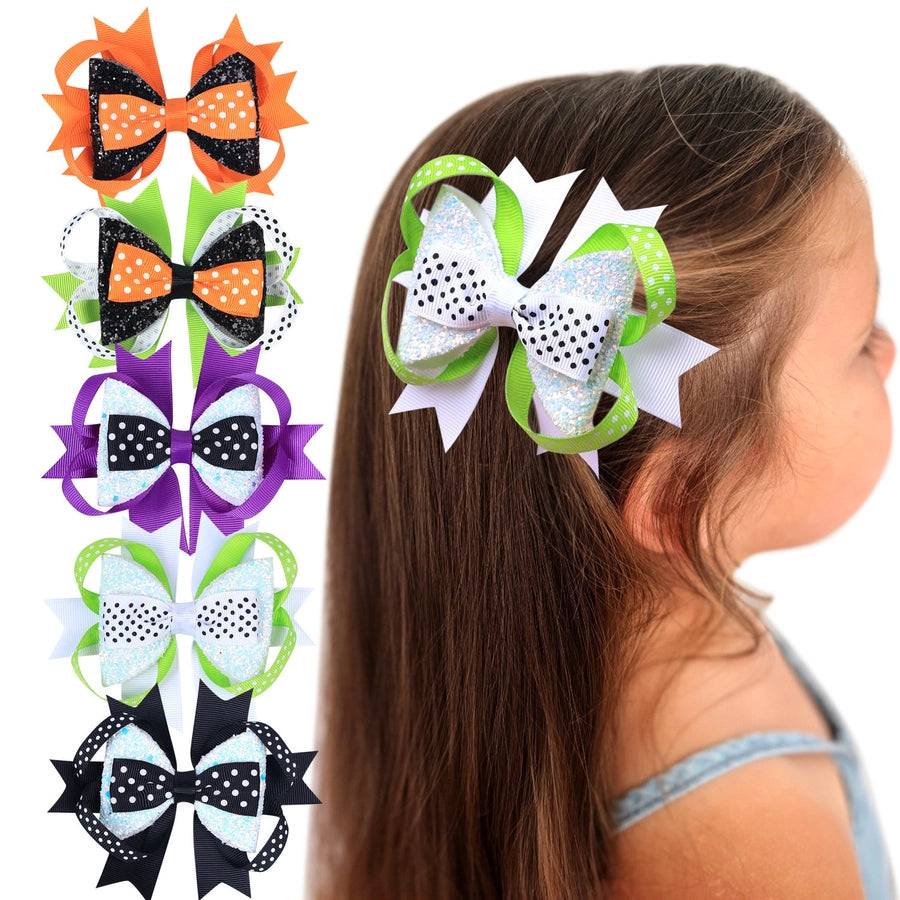Halloween Funny Kid'S Bow Knot Threaded braid Hair Clip